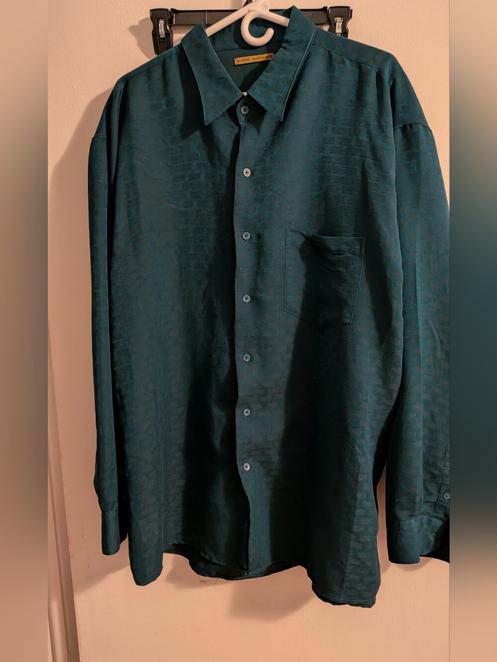 Women’s Teal Button-Down Shirt with Chest Pocket
